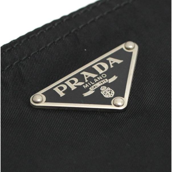 プラダ 三角ロゴ ショルダーバッグ ブラック ナイロン プラダ PRADA 三角ロゴ ショルダーバッグ マチなし ナイロン 黒