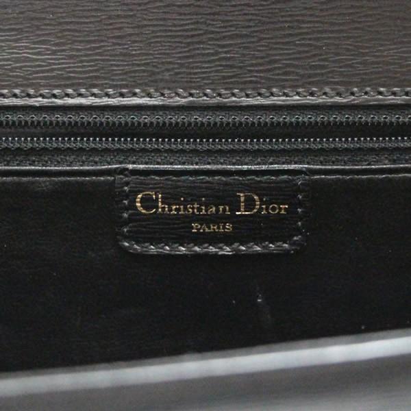 クリスチャンディオール Christian Dior ヴィンテージ ハンドバッグ カーフレザー 黒 【65292】｜atlantis｜09