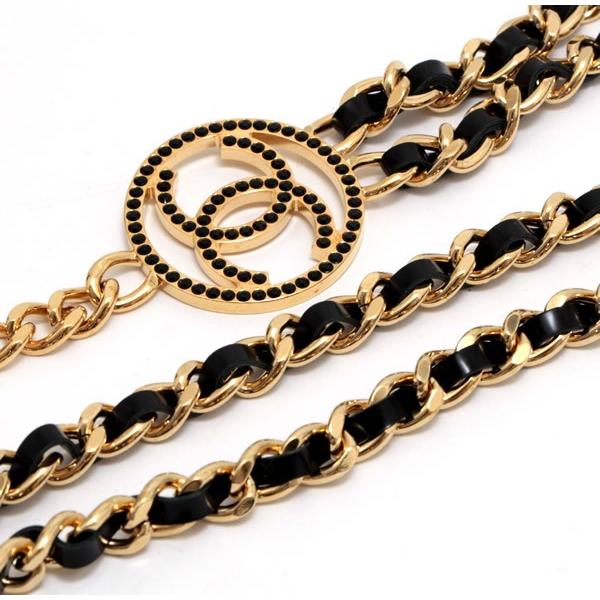 極美品 CHANEL シャネル ココマーク ラインストーン チェーンベルト B17 【65296】 |  | 02