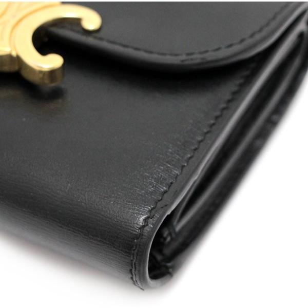 セリーヌ CELINE トリオンフ 三つ折り財布 レザー 黒 G金具 【65376】 :65376:atlantis - 通販 - Yahoo ...
