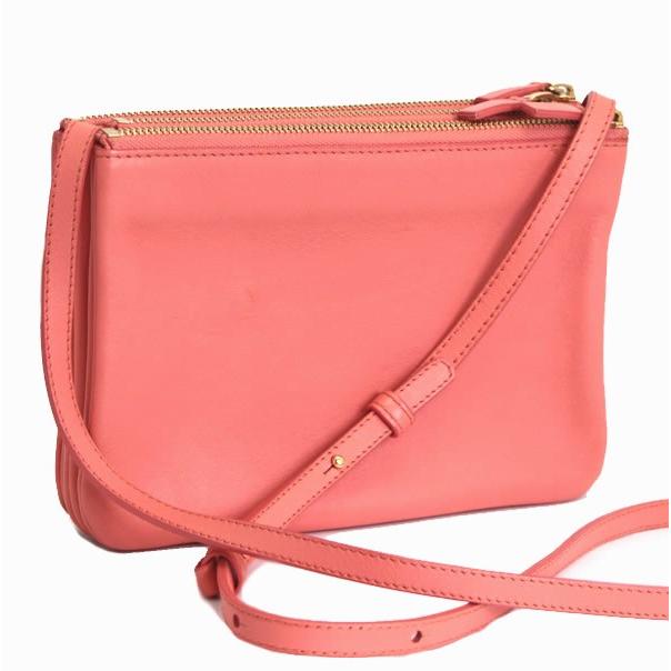 セリーヌ CELINE トリオ ショルダーバッグ スモール ラムスキン コーラルピンク 【65415】 |  | 01