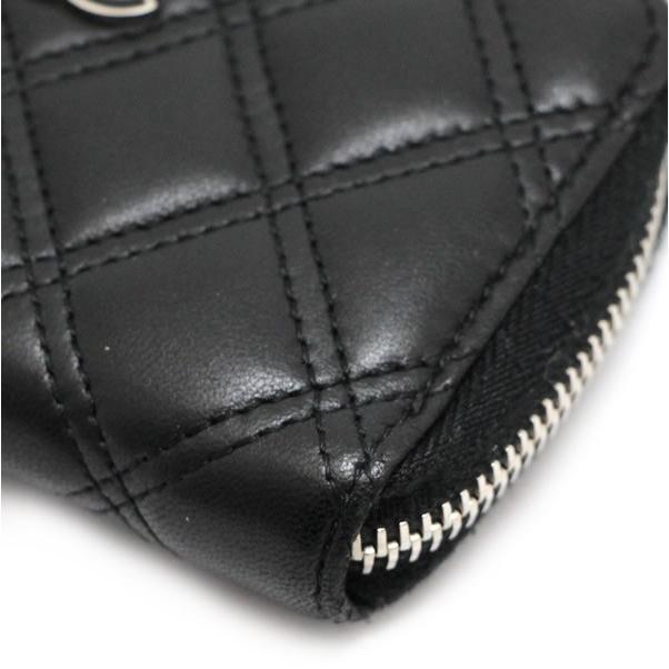 CHANEL クラシックジップパース　 マトラッセ　ブラック ケース マトラッセ シャネル （CHANEL） ラムスキン クラシック ジップ