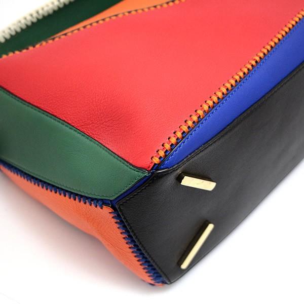 美品 ロエベ LOEWE パズルバッグ 2WAYバッグ ミディアム レザー マルチ 