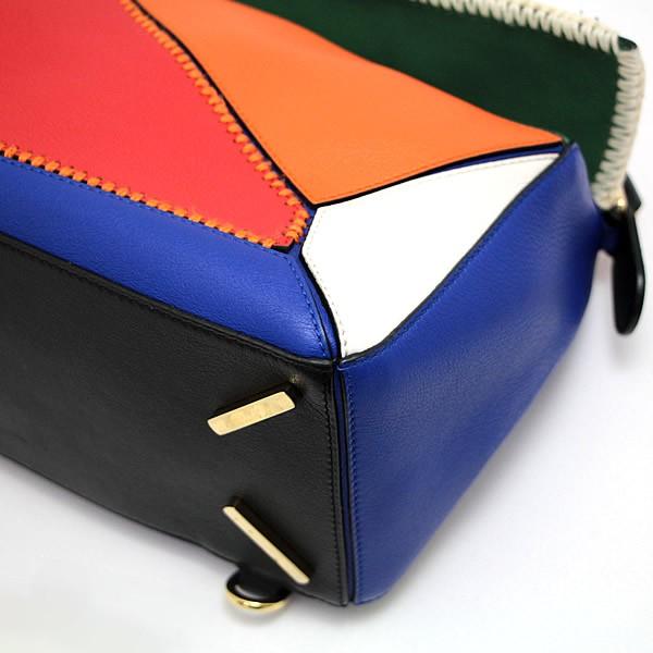 美品 ロエベ LOEWE パズルバッグ 2WAYバッグ ミディアム レザー マルチ 