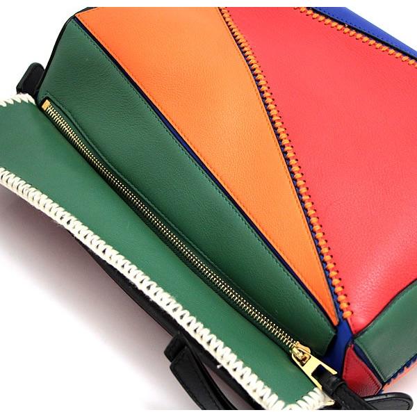 美品 ロエベ LOEWE パズルバッグ 2WAYバッグ ミディアム レザー マルチ 