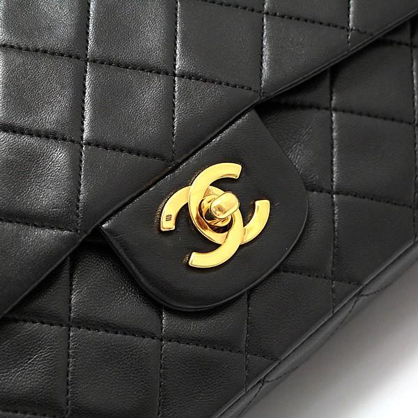 CHANEL 1番台 マトラッセ25 ラムスキン Wフラップ Wチェーン バッグ CHANEL（シャネル） 【良品】シャネル マトラッセ 25 Wチェーン