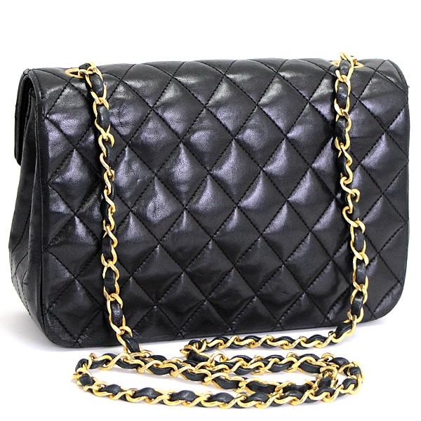 シャネル CHANEL ヴィンテージ マトラッセ シングルフラップ チェーン