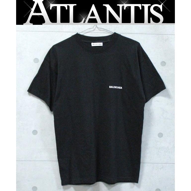 美品 BALENCIAGA バレンシアガ バックプリント ロゴ Tシャツ トップス