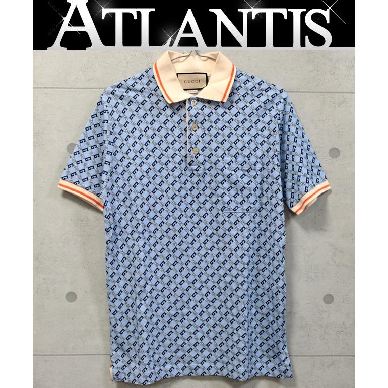 極美品 グッチ GUCCI Gモチーフ ポロシャツ 23SS コットン ライト