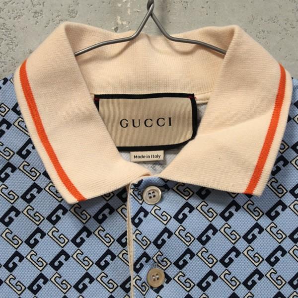 極美品 グッチ GUCCI Gモチーフ ポロシャツ 23SS コットン ライト