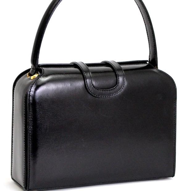 セリーヌ CELINE ヴィンテージ ハンドバッグ レザー 黒 トリオンフ G