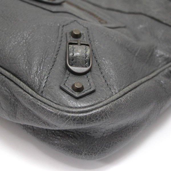 バレンシアガ BALENCIAGA ザヒップ ショルダーバッグ グレー レザー