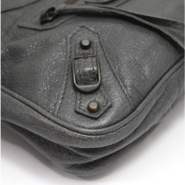 バレンシアガ BALENCIAGA ザヒップ ショルダーバッグ グレー レザー