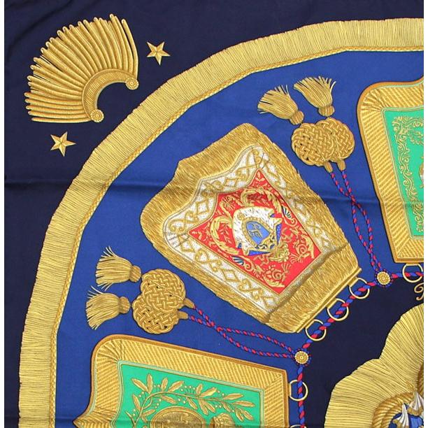 エルメス HERMES カレ90 Poste et Cavalerie サーベル飾り袋