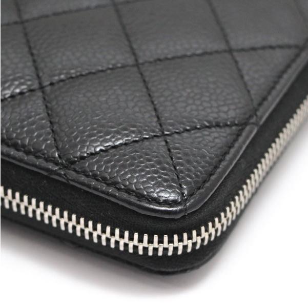 シャネル CHANEL ロングジップウォレット マトラッセ ラウンド