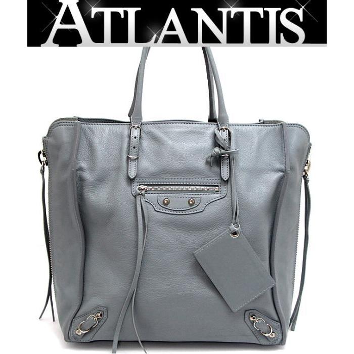 バレンシアガ BALENCIAGA ペーパー A5 トートバッグ レザー ライト 