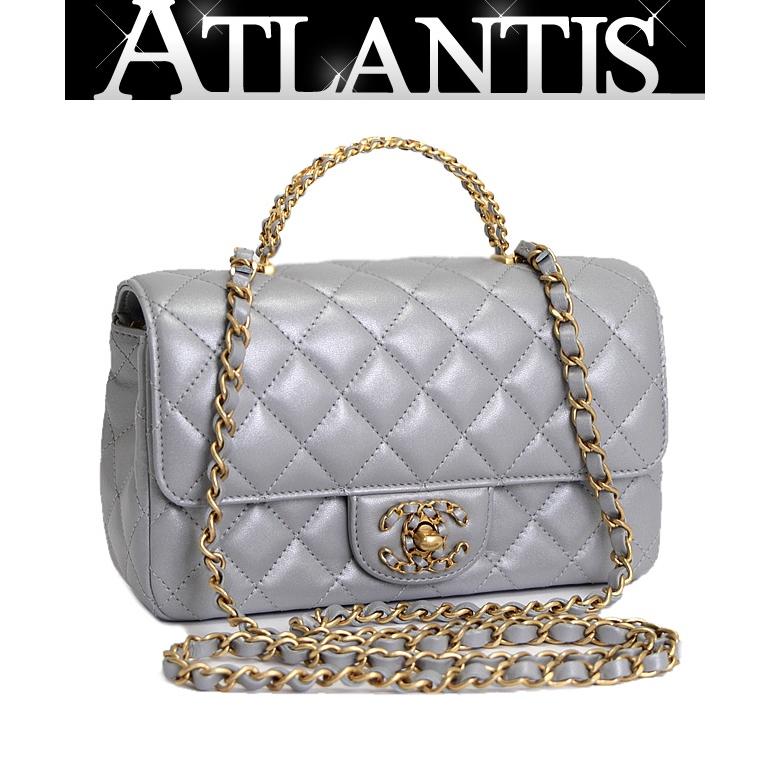 未使用 シャネル CHANEL トップハンドル ミニマトラッセ シングル