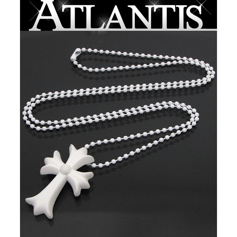 CHROME HEARTS クロムハーツ クロス ラバーネックレス ボールチェーン