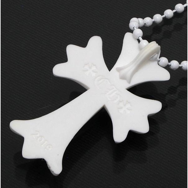 【新品正規品】Chrome Hearts ホワイトラバーネックレス クロス CHROME HEARTS クロムハーツ クロス ラバーネックレス ボールチェーン