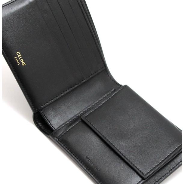 CELINE トリオンフ 二つ折り財布 美品 セリーヌ CELINE トリオンフ 二つ折り財布 PVC レザー 【66136