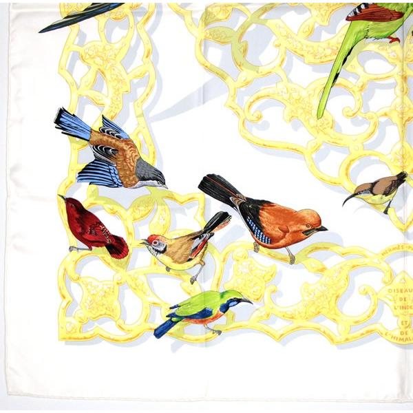 美品 エルメス HERMES カレ90 OISEAUX DE L'INDE ET L'HIMALAYA インド