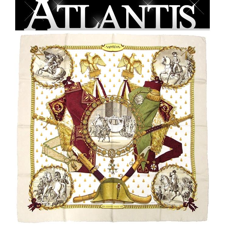 エルメス HERMES カレ90 NAPOLEON ナポレオン 大判スカーフ ベージュ