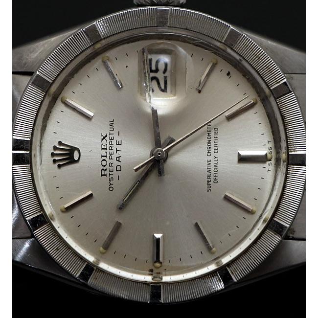 美品 ロレックス ROLEX アンティーク オイスターパーペチュアルデイト エンジンターンドベゼル シルバー文字盤 腕時計 SS 1501 2番台 1970年頃【66303】 |  | 06