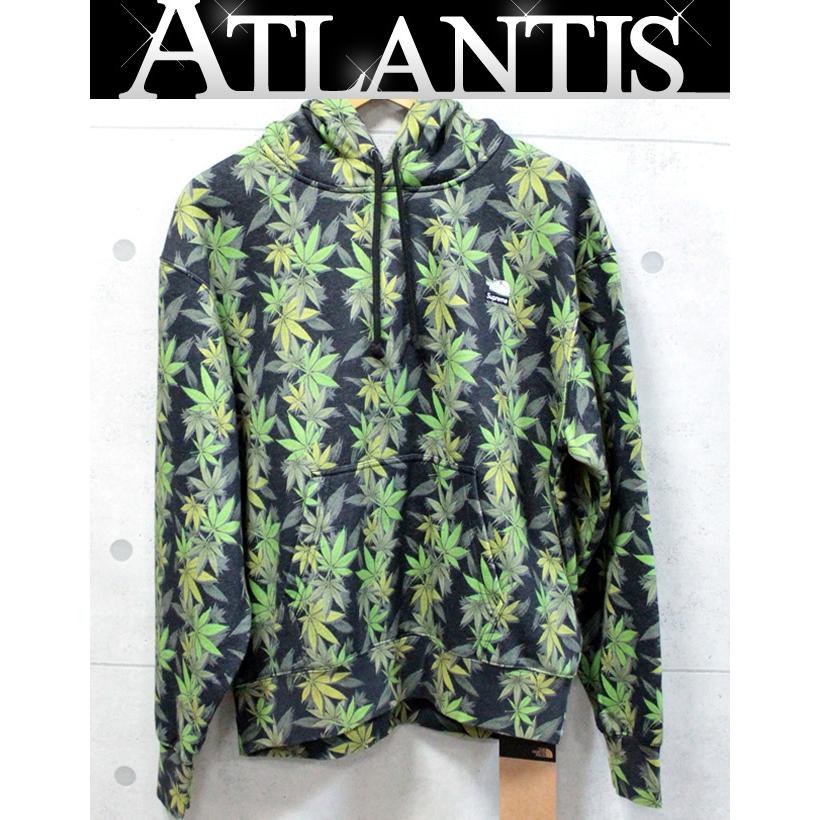 シュプリーム Supreme×THE NORTH FACE Leaf スウェットパーカー フーディ コットン ×ポリエステル 黒 size:S 23AW 【66310】 シュプリーム Supreme×THE NORTH FACE Leaf スウェットパーカー
