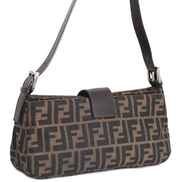 フェンディ FENDI マンマバケット ハンドバッグ ズッカ柄 ファスナー 