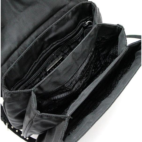 プラダ PRADA 三角ロゴ ショルダーバッグ ナイロン 黒 【66414