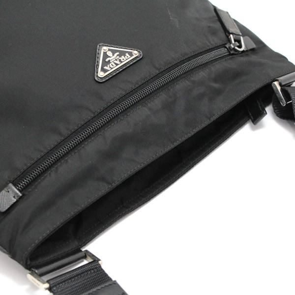 プラダ PRADA 三角ロゴ ショルダーバッグ ナイロン 黒 【66416
