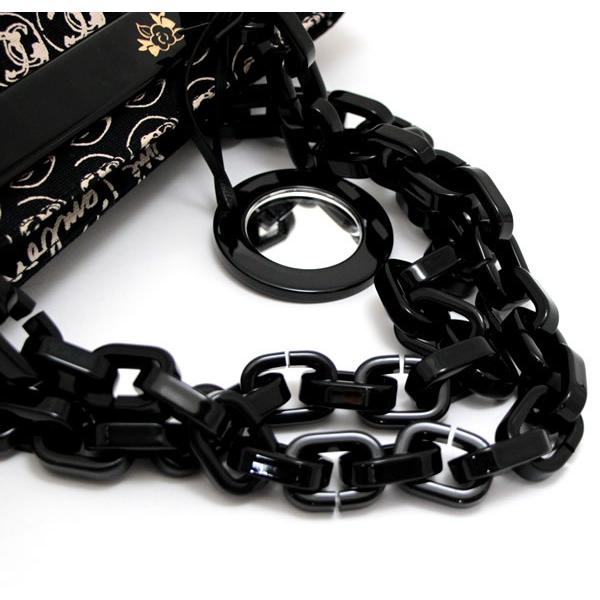 シャネル CHANEL プラチェーン キャンバス ワンショルダーバッグ 黒 10