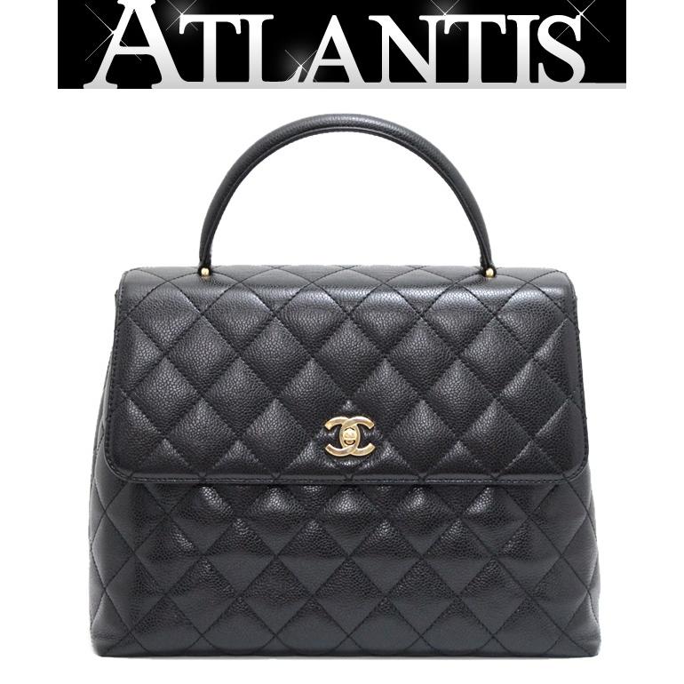 CHANELシャネル／ケリー／キャビアスキン／マトラッセハンドバッグ／ブラック シャネル CHANEL ケリー型 マトラッセ ハンドバッグ キャビア 黒