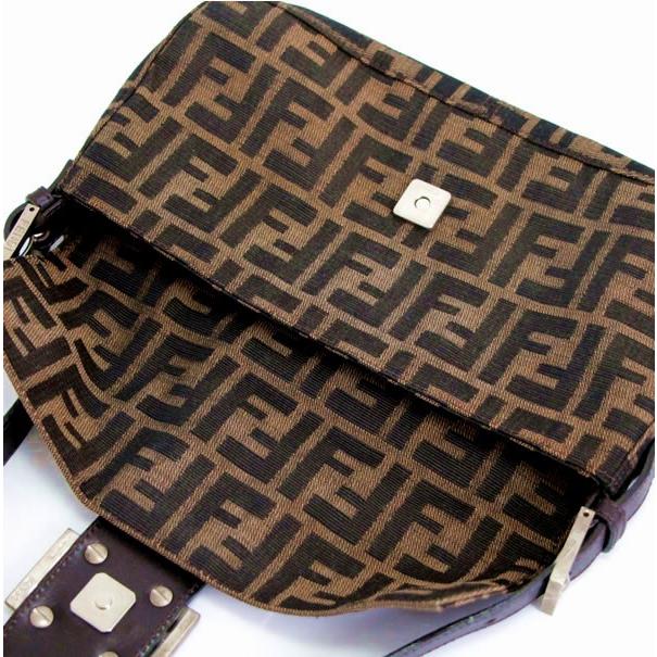 フェンディ FENDI マンマバケット ハンドバッグ ズッカ柄 ブラウン 