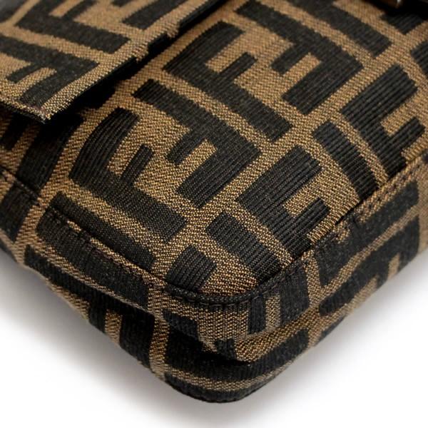 フェンディ FENDI マンマバケット ハンドバッグ ズッカ柄 ブラウン