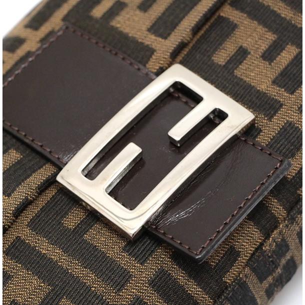 フェンディ FENDI マンマバケット ハンドバッグ ズッカ柄 ブラウン