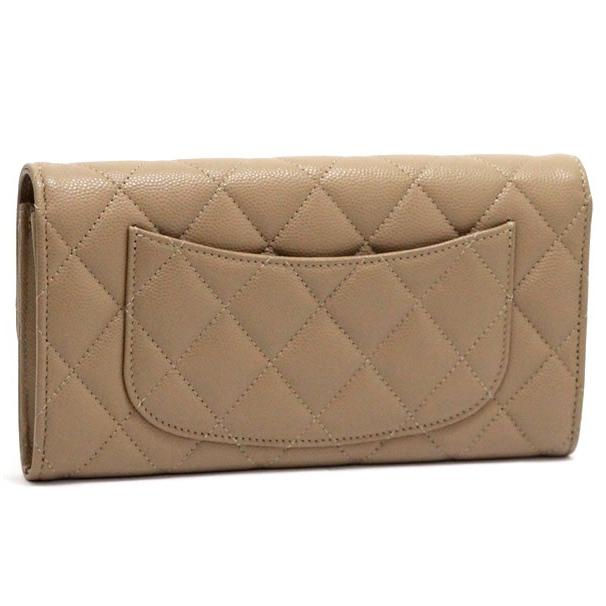シャネル CHANEL クラシックロングフラップウォレット マトラッセ 長