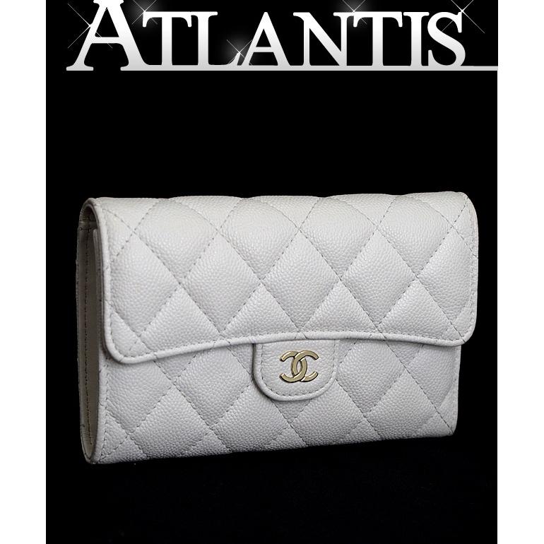 シャネル CHANEL クラシックフラップウォレット マトラッセ ミディアム