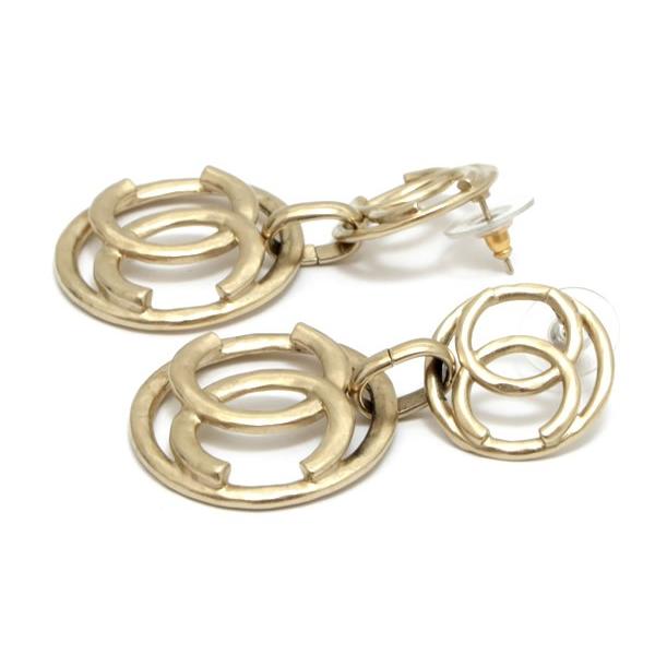 シャネル CHANEL スイング ダブルサークルココマーク ピアス A18P