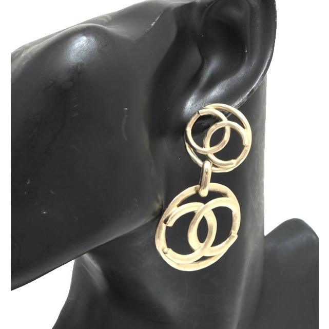 シャネル CHANEL スイング ダブルサークルココマーク ピアス A18P