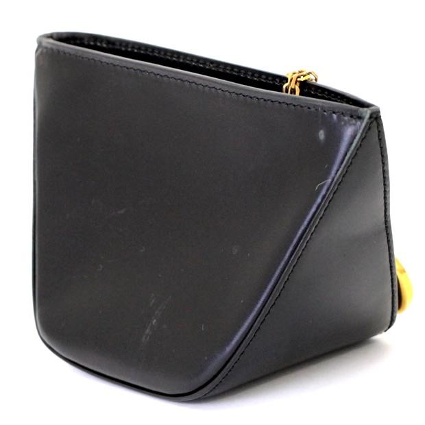 カルティエ Cartier パンサー ポーチ 黒 レザー G金具 【66664 カルティエ Cartier パンサー ポーチ 黒 レザー G金具 【66664
