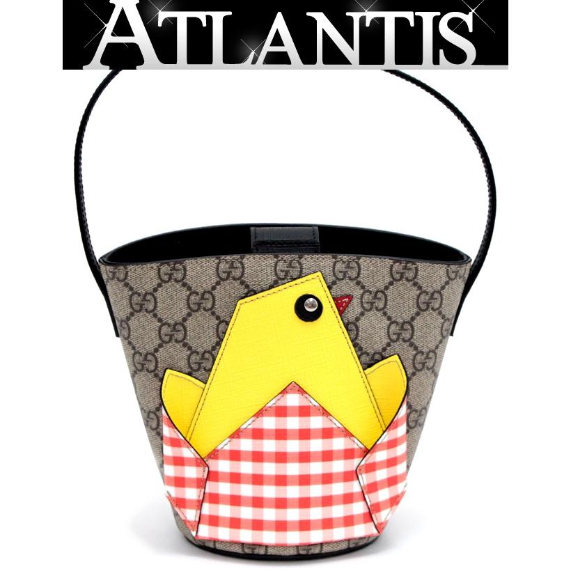 グッチ GUCCI チルドレンズGGスプリーム ひよこバッグ PVC×レザー