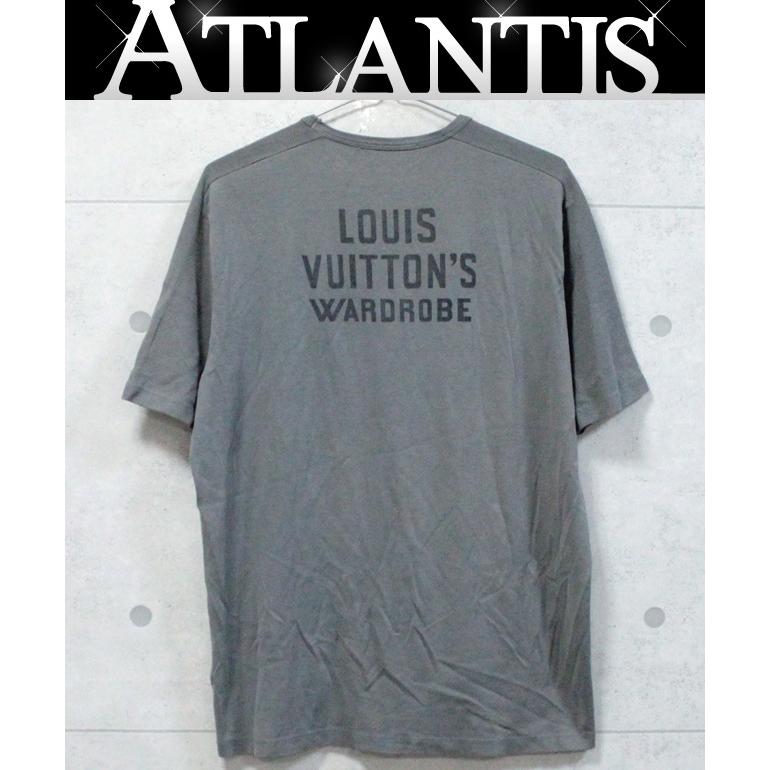 ルイヴィトン Louis Vuitton バックロゴTシャツ グレー size:L 【66746 