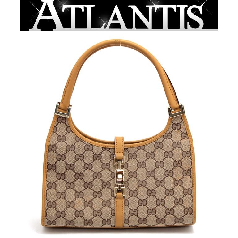 グッチ GUCCI ジャッキー GG柄 ハンドバッグ キャンバス ベージュ 