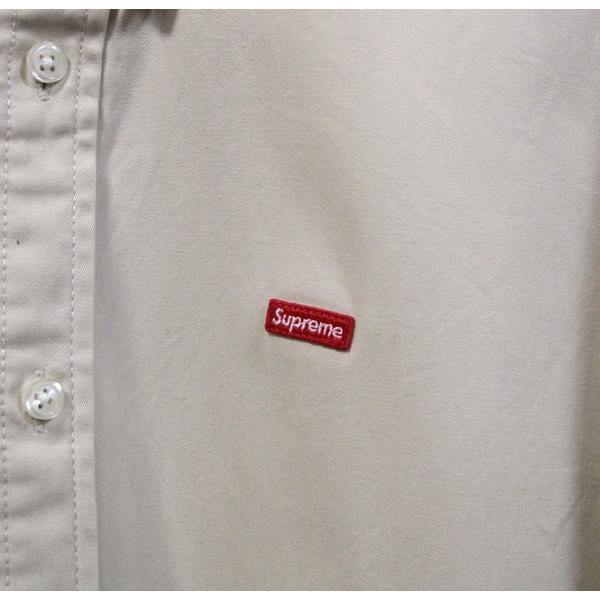 シュプリーム Supreme スモールボックスロゴ 長袖シャツ 綿100％ ストーン size:M 【66793】 シュプリーム Supreme スモールボックスロゴ 長袖シャツ 綿100