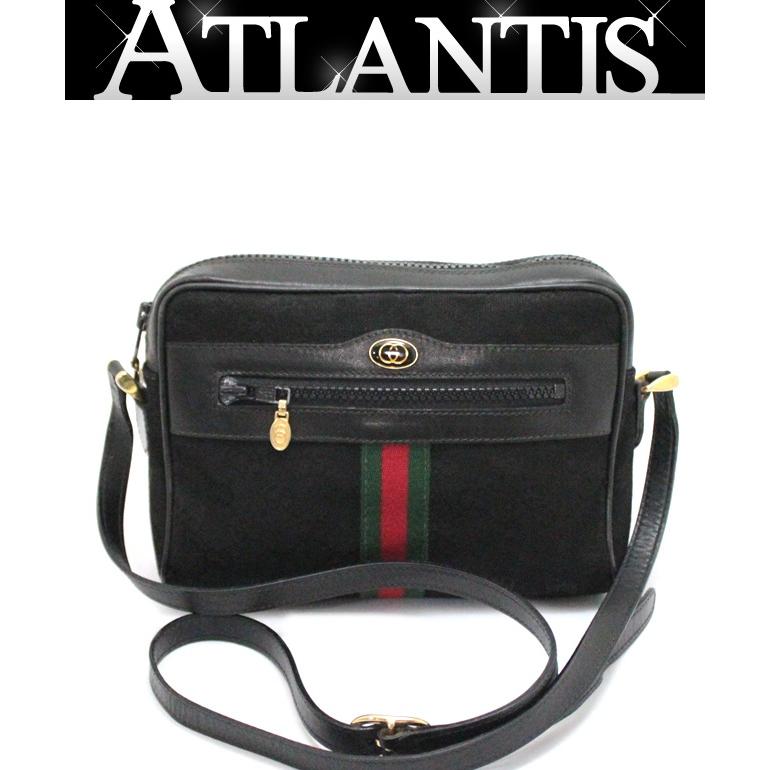 グッチ GUCCI オールドグッチ シェリーライン ショルダーバッグ 黒