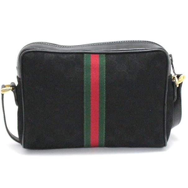 グッチ GUCCI オールドグッチ シェリーライン ショルダーバッグ 黒