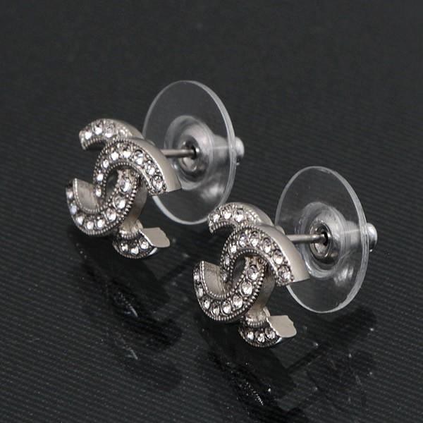 美品 シャネル CHANEL きらきら ココマーク ピアス シルバー C19V