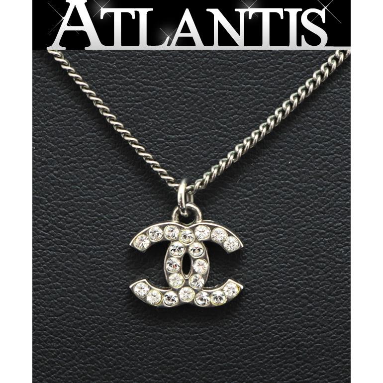 美品CHANEL ネックレスココマークラインストーンシルバー