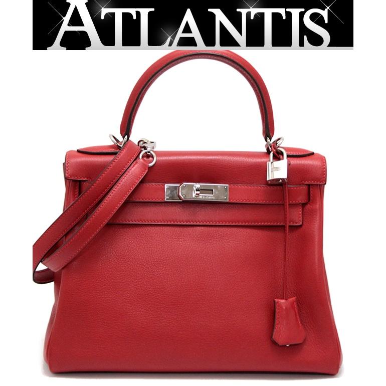 エルメス HERMES ケリー28 ハンドバッグ 2WAYバッグ エヴァーグレイン 